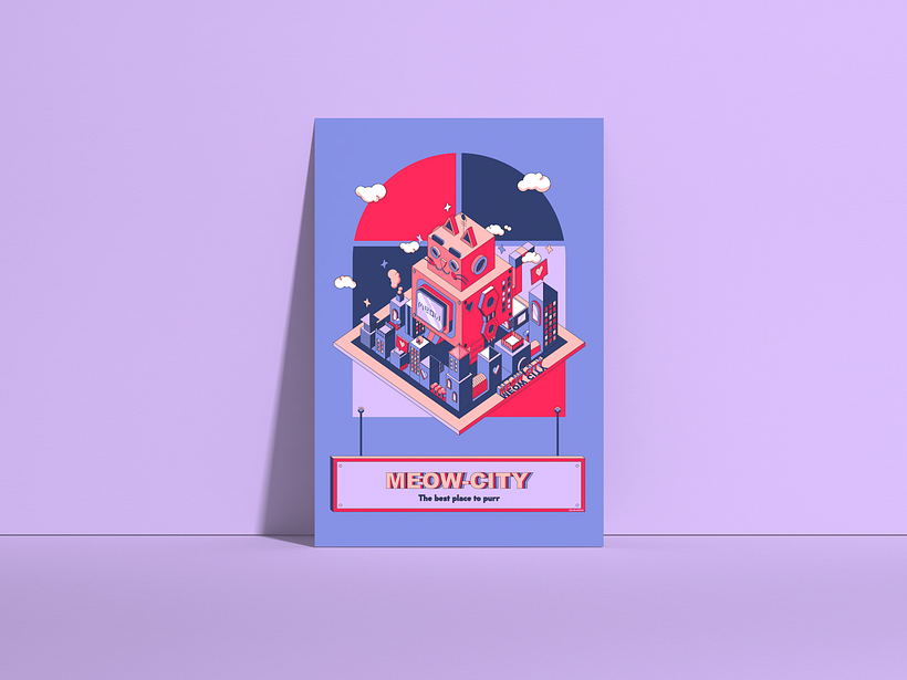 Aplicación Cartel Meow-City