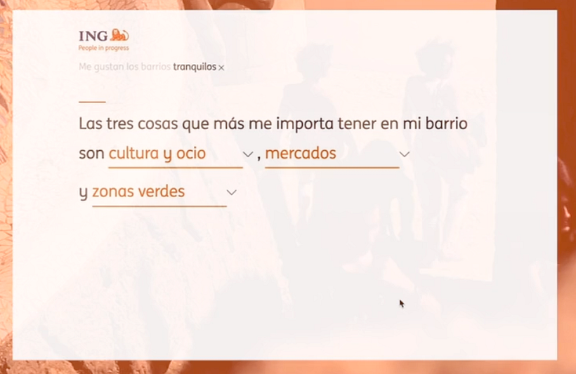 "Elige bien tu barrio", proyecto de data driven branded content para ING 3