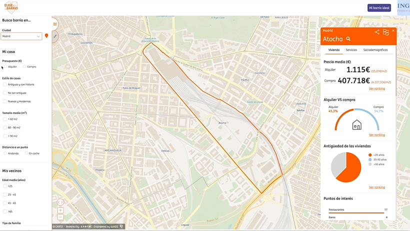 "Elige bien tu barrio", proyecto de data driven branded content para ING 4