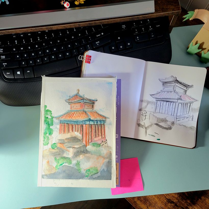 Watercolor and Sketch