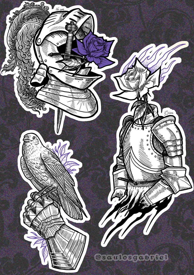 Artes criadas com a técnica do mood board. Gostei bastante desse método. 