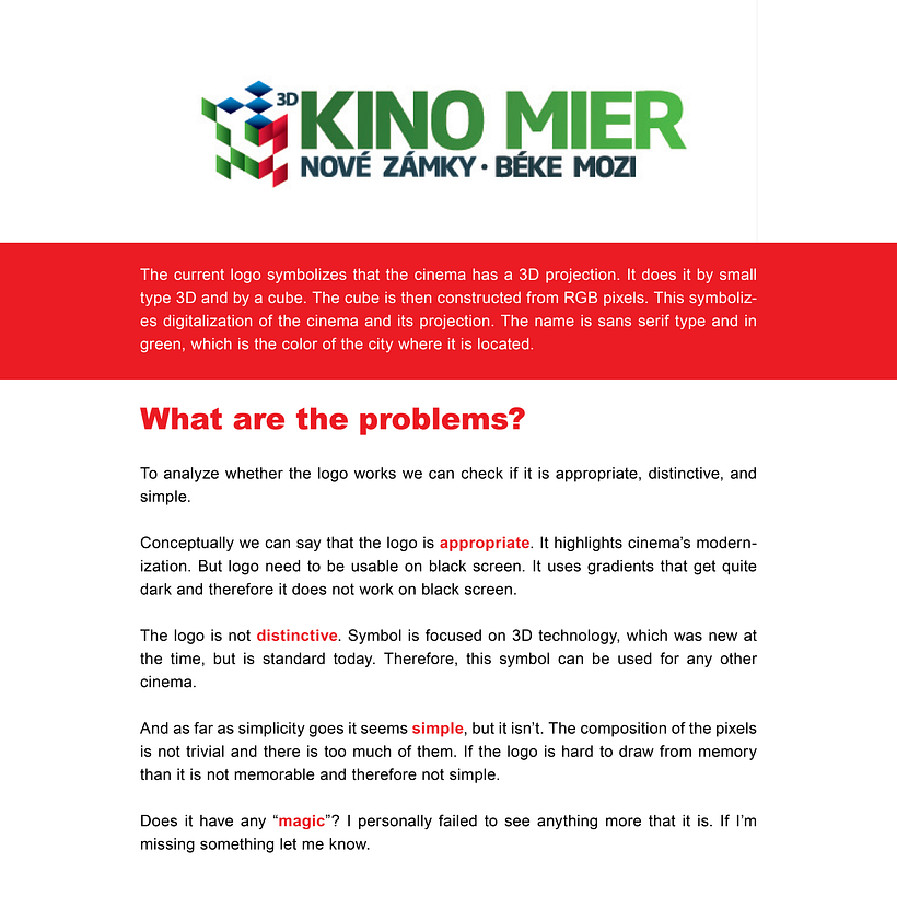 Kino Mier - Project for course: Logo Design: From Concept to Presentation 2