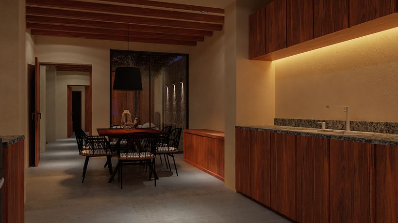 Cocina y comedor (Noche)