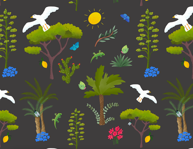 Mon projet du cours : Illustration numérique de motifs inspirés de la faune et la flore 7