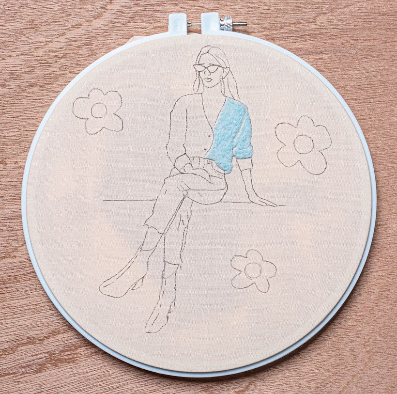 My project in Figurative Fashion Embroidery with Needle Felting course 4