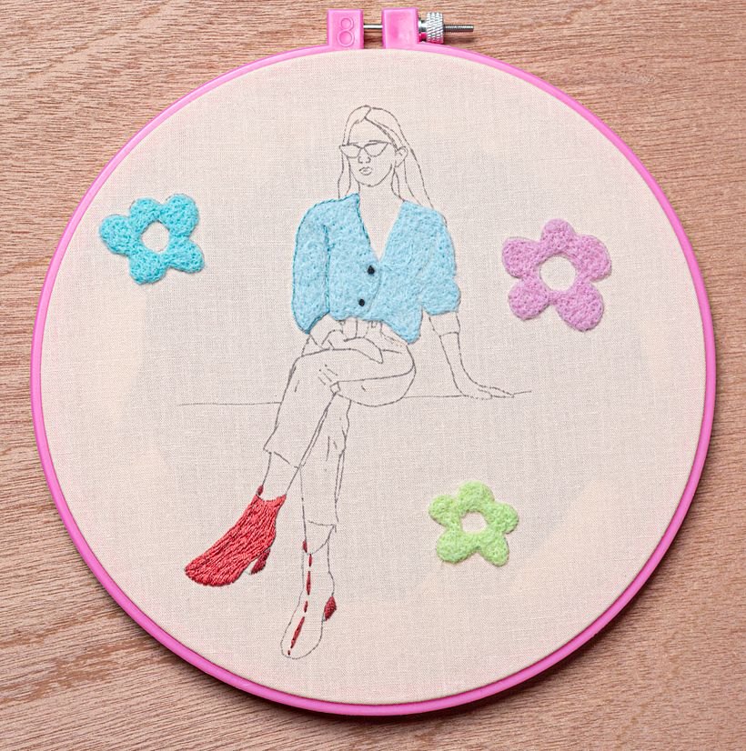 My project in Figurative Fashion Embroidery with Needle Felting course 5