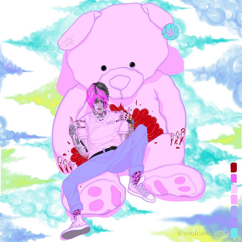 lillpeep Hellboy instagram@soulcastle_art 4