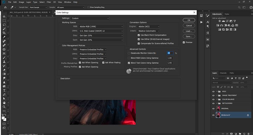 i FOLLOW THE SETTINGS AS YOU MENTION IN THE LESSION ONE SO I CAN HAVE THE SAME RESULT.