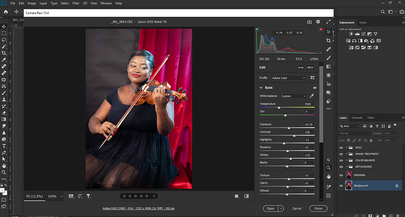 THIS IS HOW I HAVE MY CAMERA RAW SET FOR THIS PARTICULAR IMAGE