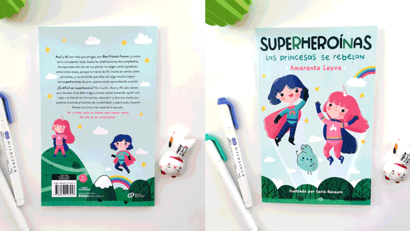 Some of Ilaria's kawaii stickers, books, and illustrations.