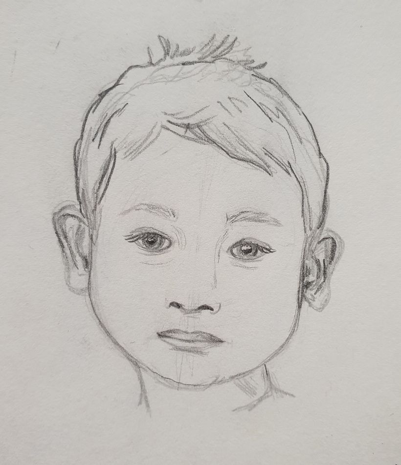 quick front view of a small boy