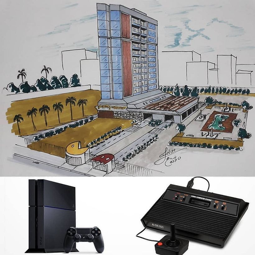 Releituras com perspectiva para desenhos arquitetônicos 2