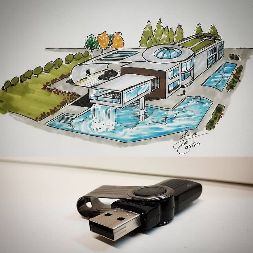 Releituras com perspectiva para desenhos arquitetônicos 7