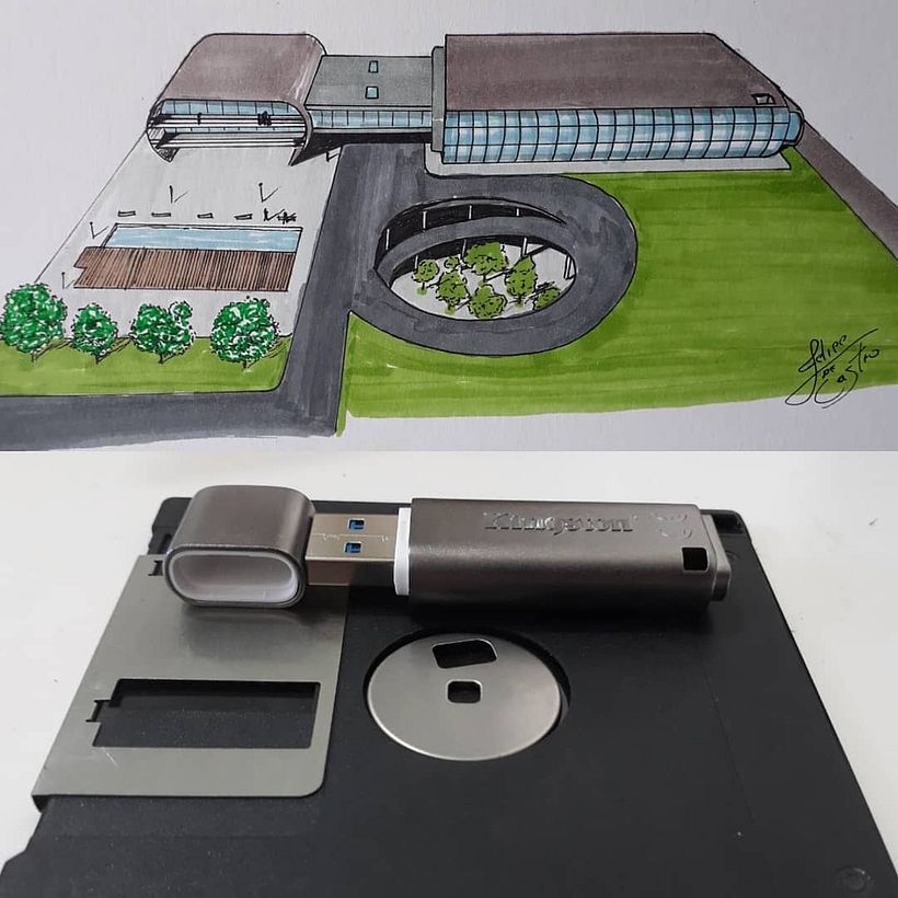Releituras com perspectiva para desenhos arquitetônicos 11