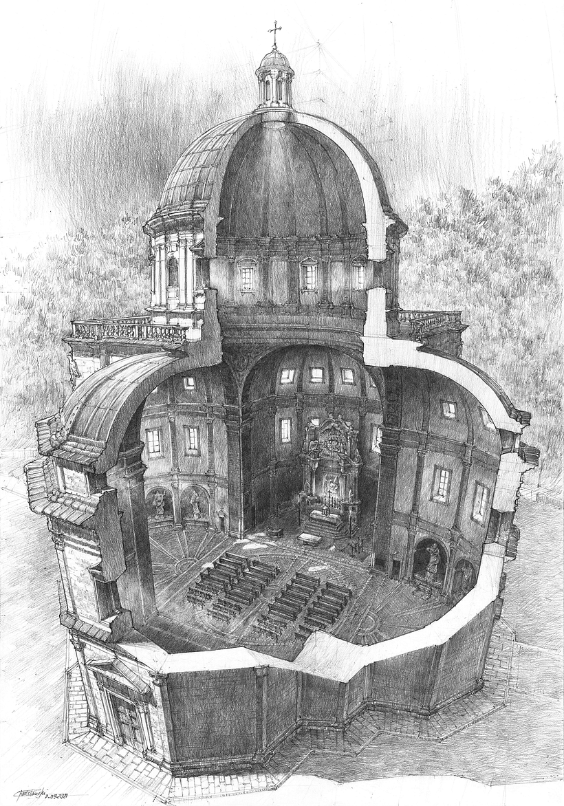 Pencil Architecture Drawings 2