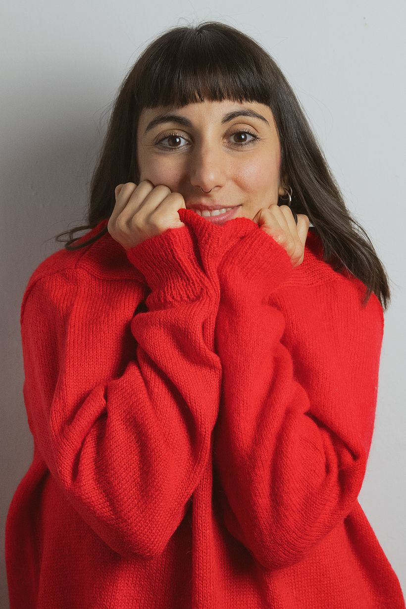 Collezione 2020 : maglion over in lana merino e mohair di recupero lavorazione rasata 