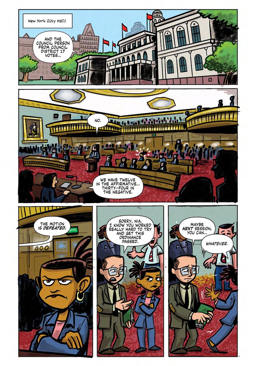 ACTION ACTIVISTS #2, finale page one.
