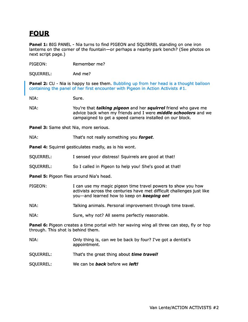 Script for page four.
