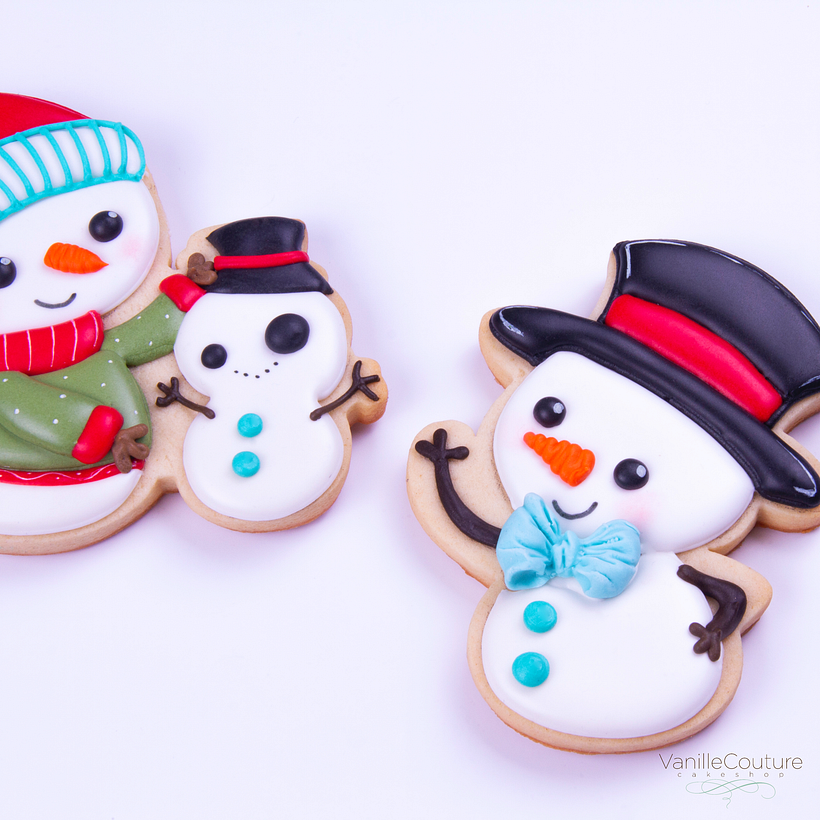 Galleta Muñeco de nieve saludando