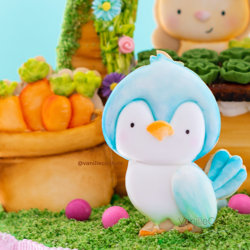 Galleta pajarito de acuarela