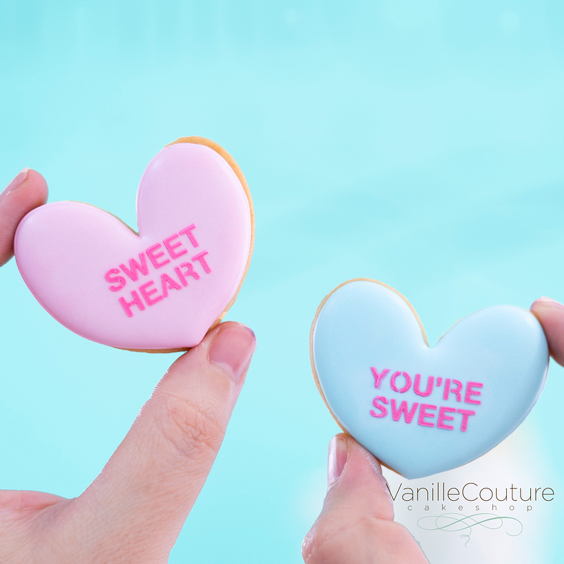 Mini galletas de corazones dulces