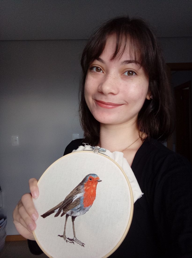 Meu projeto do curso: Pintar com linha: técnicas de ilustração têxtil 2