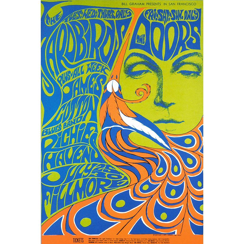 Poster by Bonnie Maclean for a music festival in 1967.