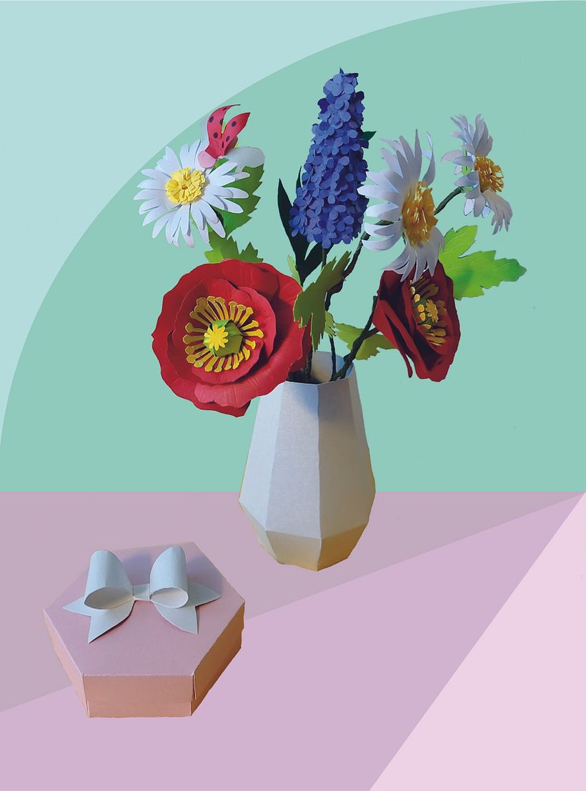 Here is the same project with digital background.