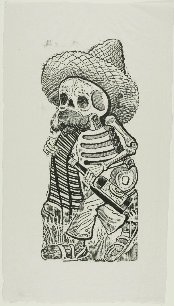 Guadalupe Posada, J. (1944). Calavera de Francisco Madero, de Calavera Maderista, via The Art Institute of Chicago.
