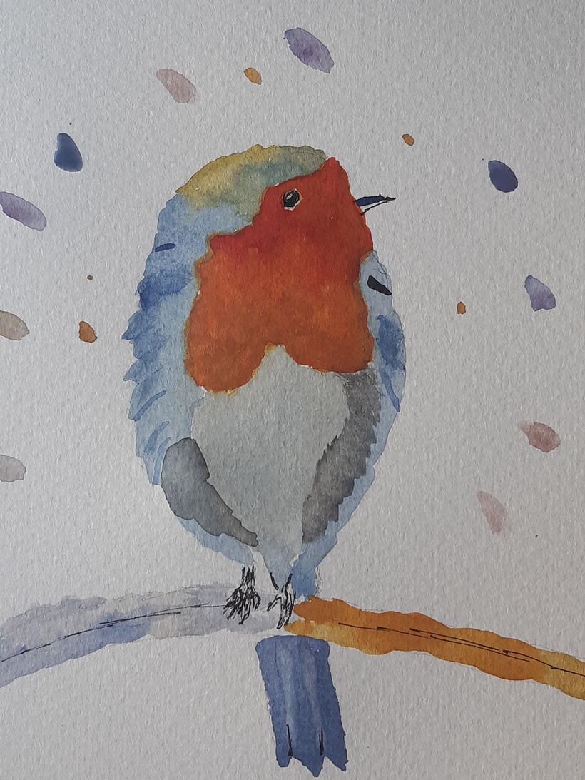 Mi Proyecto del curso: Acuarela artística para ilustración de aves 1