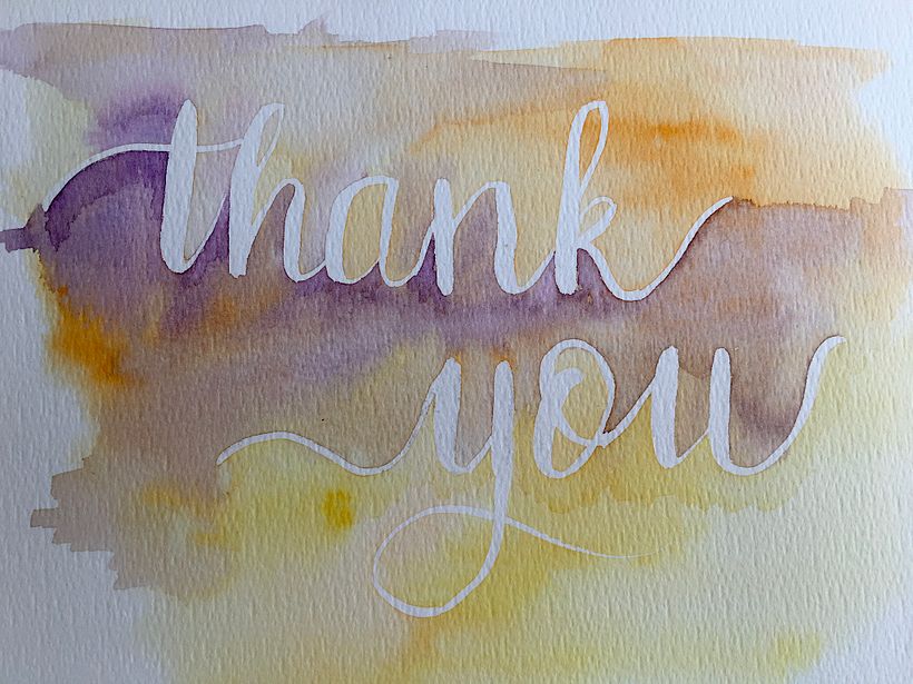 Waterbrush italics con acuarelas y goma de enmascarar