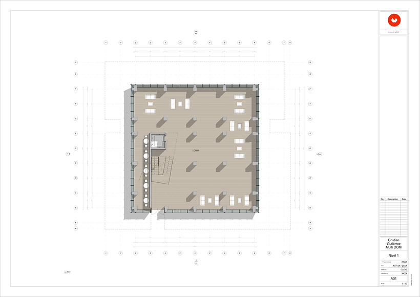 Mi Proyecto del curso: Modelado de edificios paramétricos con Revit - Cristian Gutiérrez 15