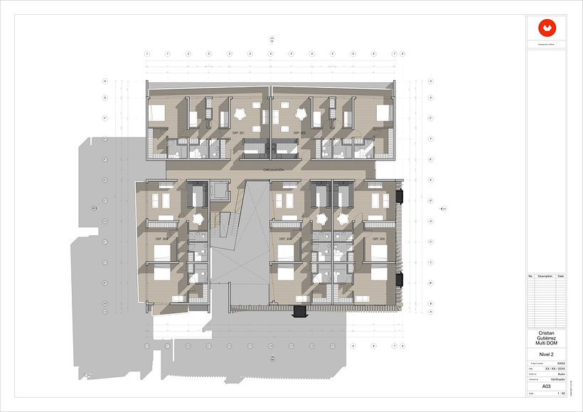 Mi Proyecto del curso: Modelado de edificios paramétricos con Revit - Cristian Gutiérrez 17