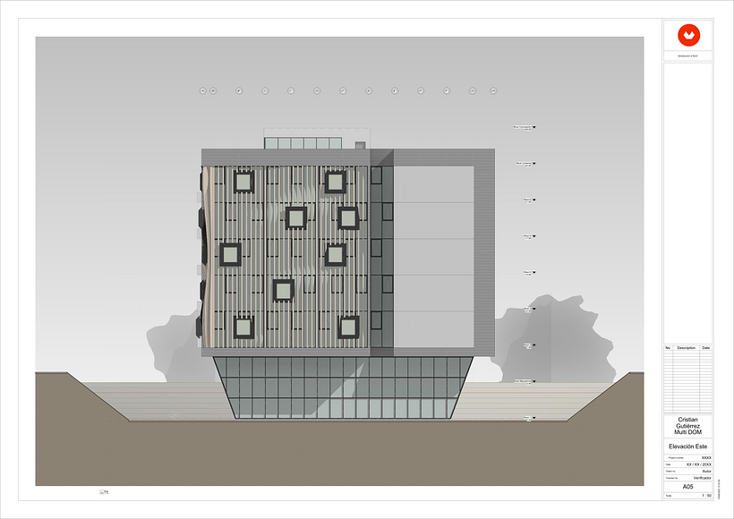 Mi Proyecto del curso: Modelado de edificios paramétricos con Revit - Cristian Gutiérrez 19