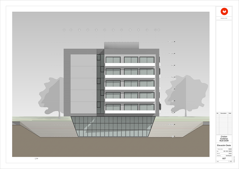 Mi Proyecto del curso: Modelado de edificios paramétricos con Revit - Cristian Gutiérrez 21
