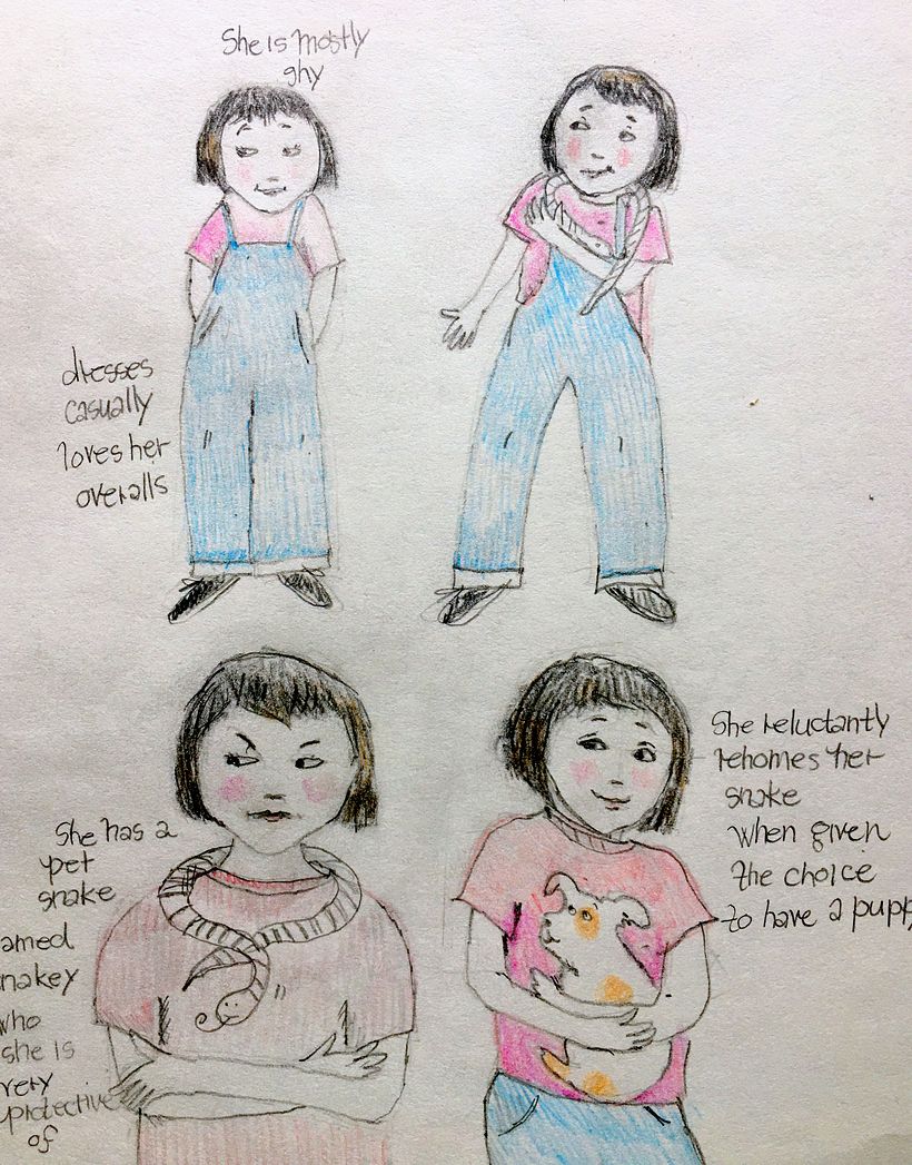 I decided to try children as characters for a greater challenge and draw the storyline from my own childhood 