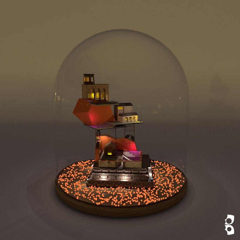 Mi Proyecto del curso: Creación de mundos 3D en miniatura con Procreate y Cinema 4D - La referencia que escogí es de la película de Pixar “COCO” 2