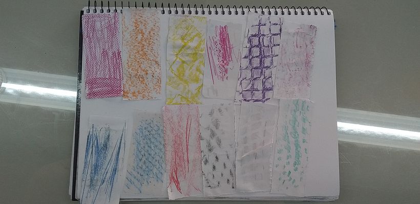Capturas de texturas com giz