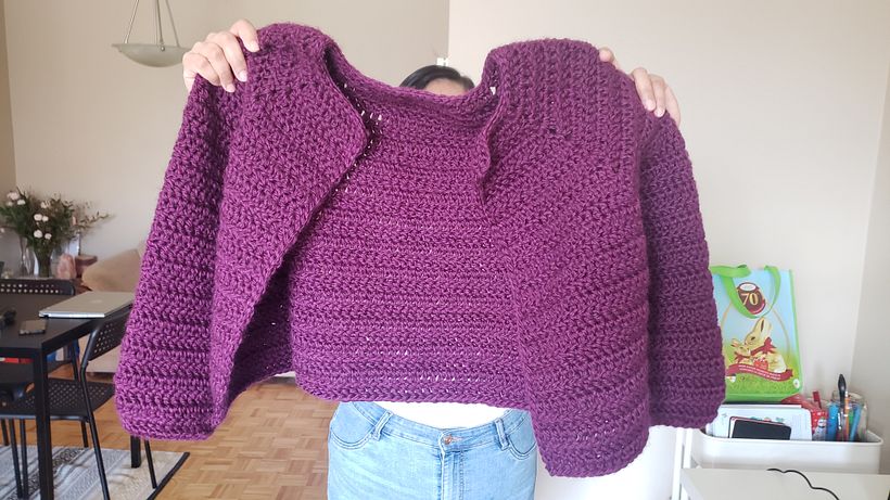 Mi Proyecto del curso:  Top-down: prendas a crochet de una sola pieza 1