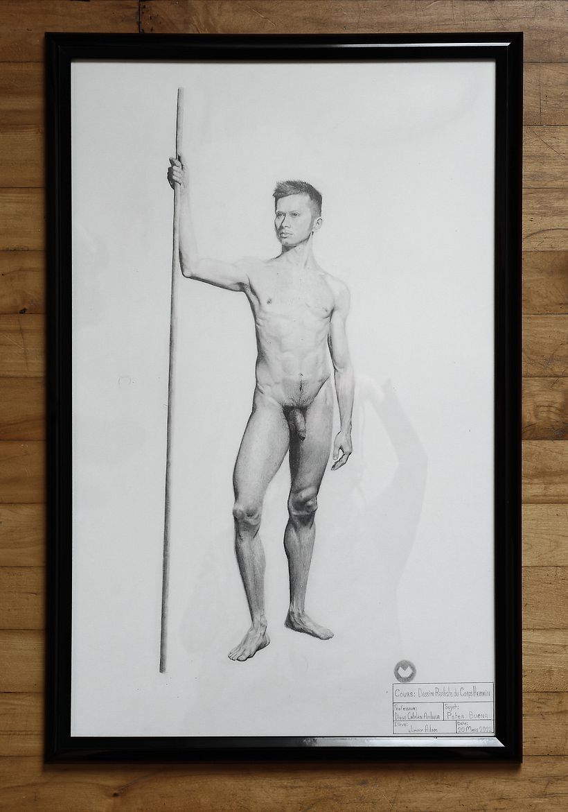 Mon projet du cours : Dessin réaliste du corps humain 1