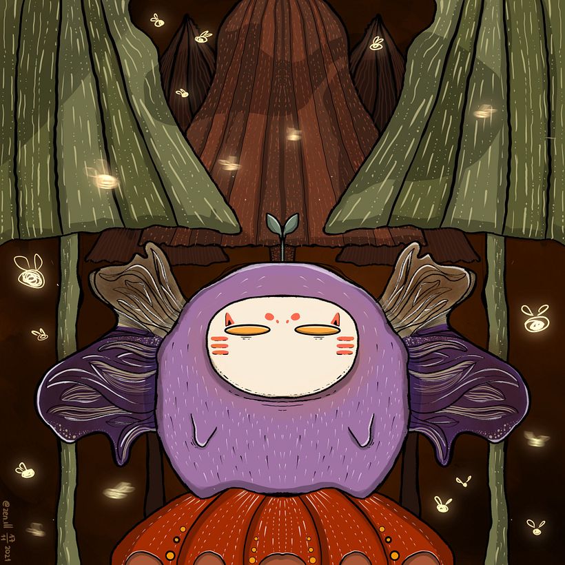 My little purple butterfly in the forest.
