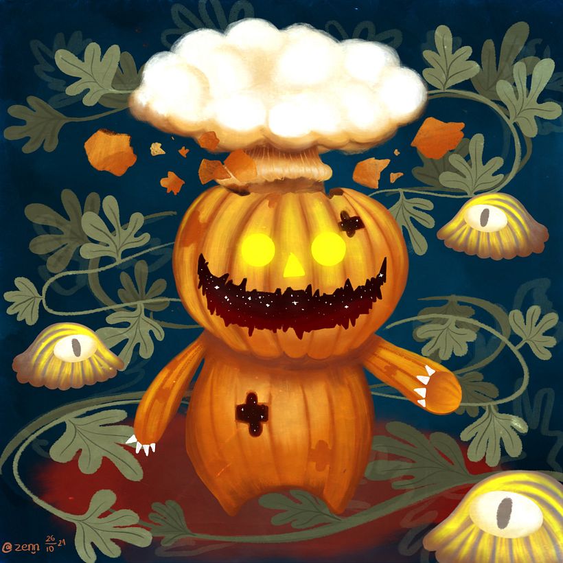 Little pumpkin need to find pieces.
