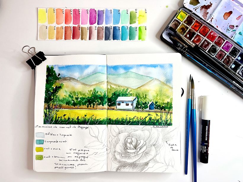 Mon projet du cours : Carnet de voyage à l’aquarelle 1