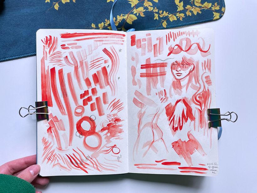 testing out the brushes