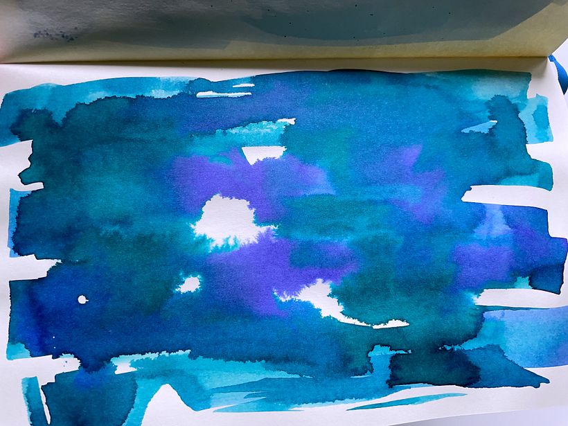 splash of teal & violet