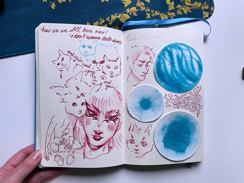 liquid watercolor inside a fountain pen