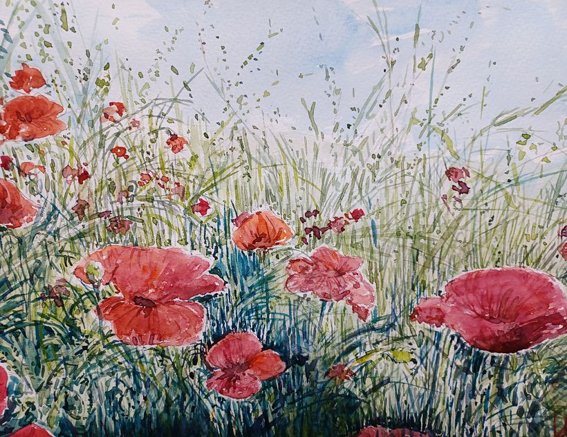 My project for course: Negative Watercolor Painting for Botanical Illustration 3