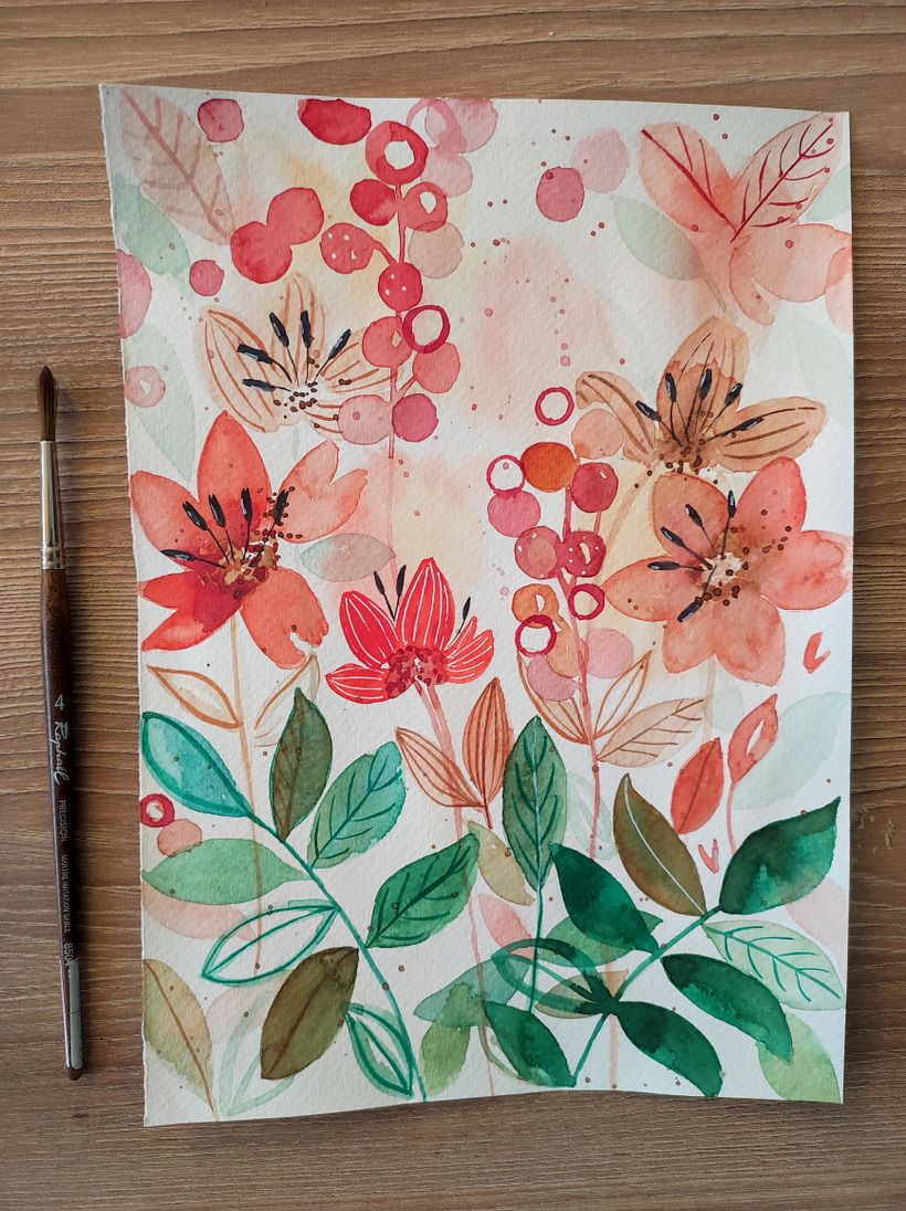 My project for course: Artistic Floral Watercolor: Connect with Nature 2