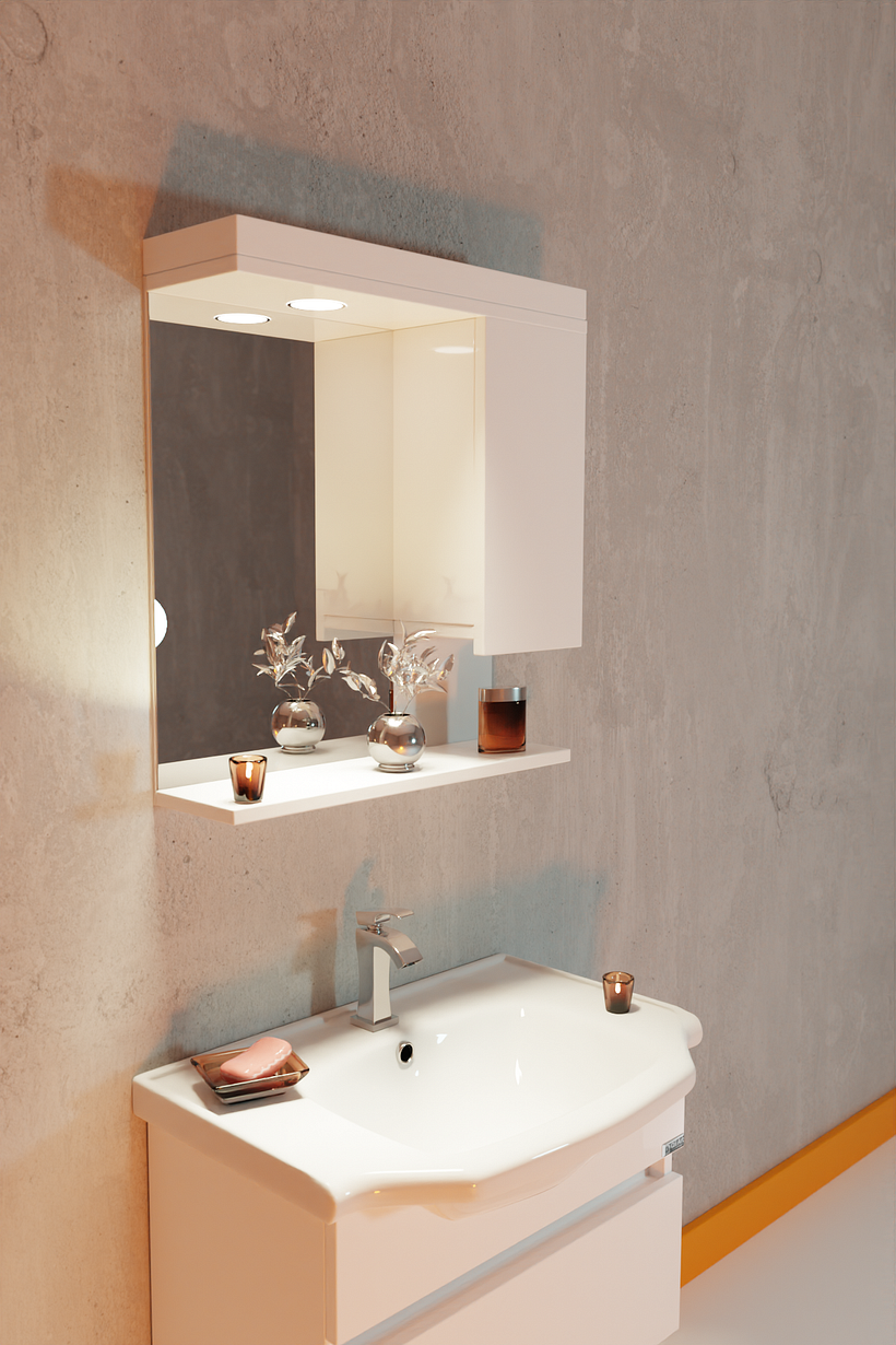 Antlia 65 cm Bathroom Cabinet Design for QiiArt