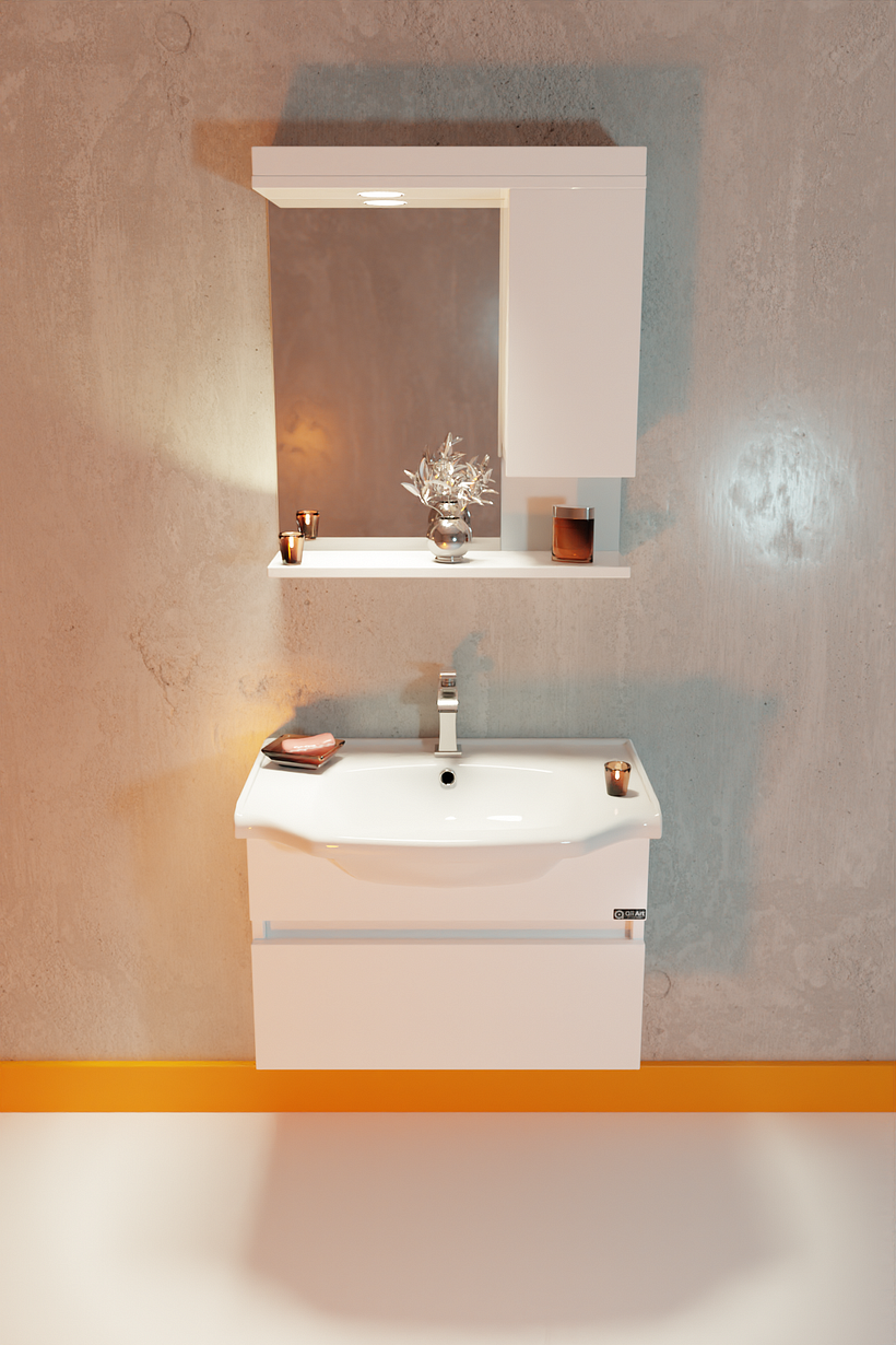 Antlia 65 cm Bathroom Cabinet Design for QiiArt